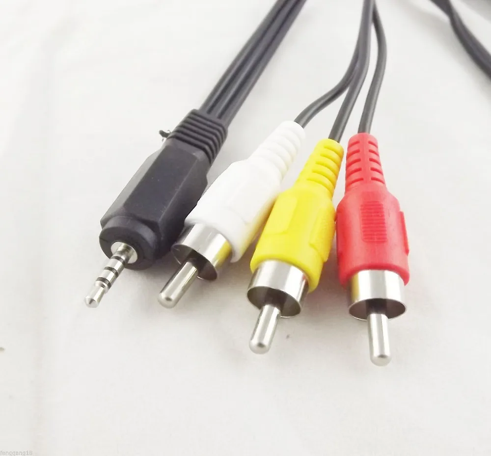 1 шт. 2 5 мм мини стерео Aux разъем к 3 RCA папа адаптер AV Аудио Видео кабель футов|cable mini