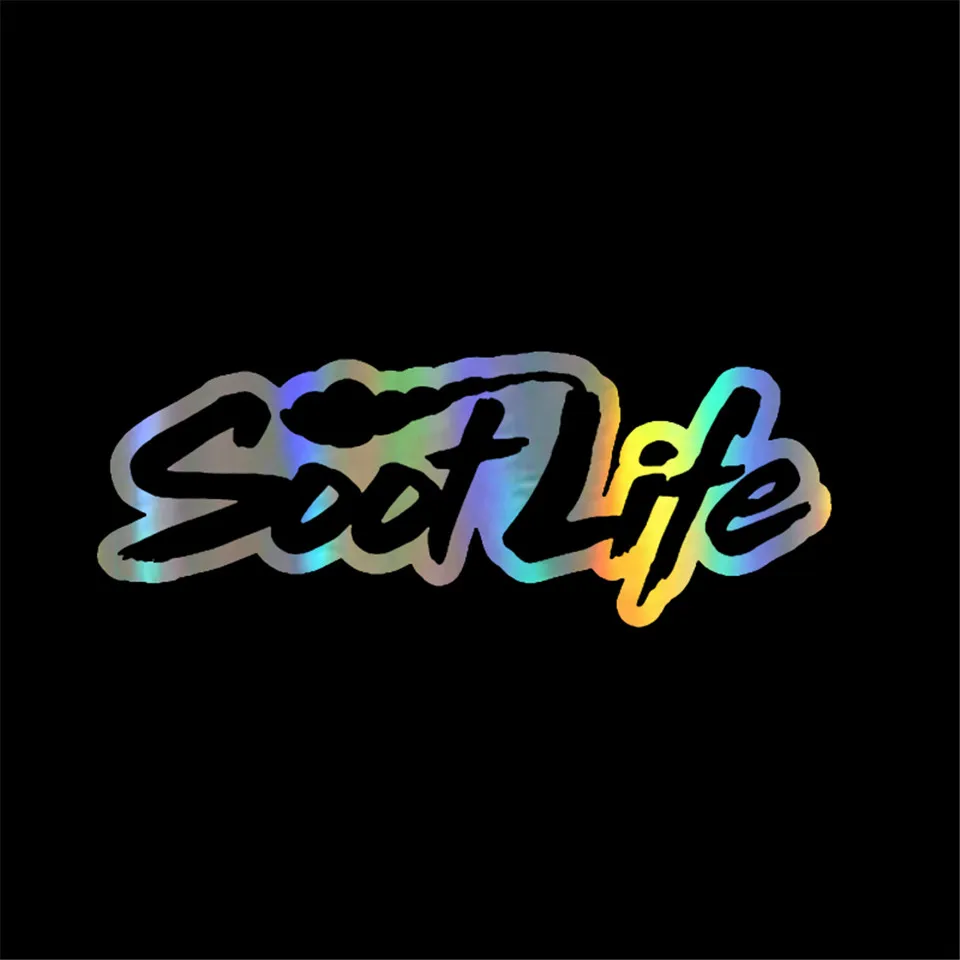14CM5.3CM SOOT LIFE Vinyl Decal Roll Coal Lifted Truck Powerstroke Turbo Diesel Car Sticker BlackSilverlaser (4)