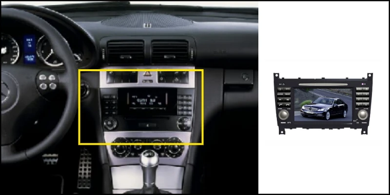 For Mercedes Benz MB C W203 facelift later LiisLee Car Multimedia GPS Audio Hi-Fi Radio Stereo Original Style Navigation NAVI 1