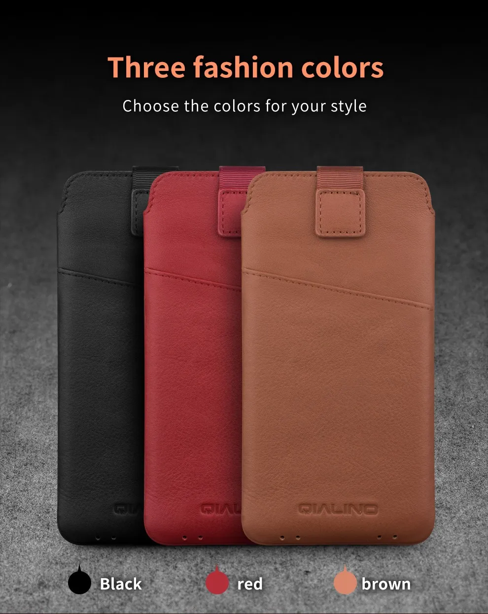QIALINO new arrival For iphone 6 6s 4.7 Case new case Pouch for iphone 6 plus 6s plus 5.5" Leather with Card Slot Luxury Case lifeproof case iphone 8