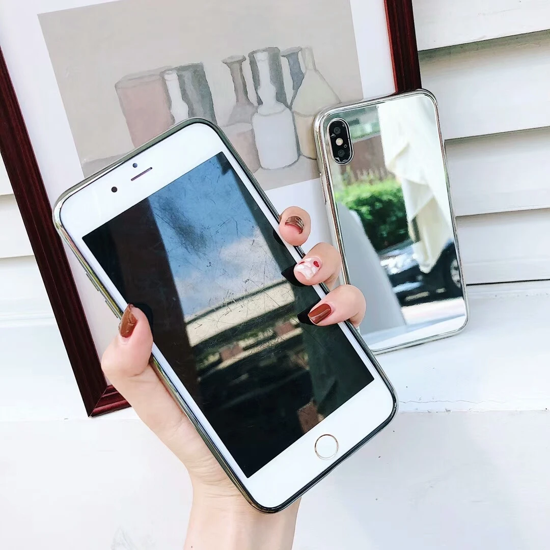 Gimfun Блестящий зеркальный чехол для IPhone Xs X Xsmax Xr 7 7plus 6 6s 8 противоударный
