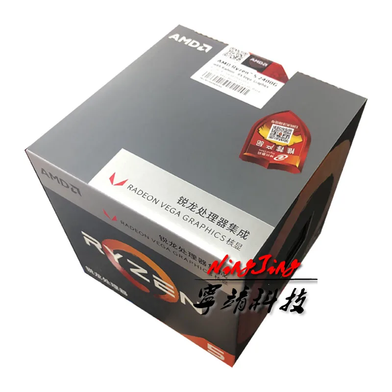 

AMD Ryzen 5 2400G R5 2400G 3.6 GHz Quad-Core Eight-Thread CPU Processor L3=4M 65W YD2400C5M4MFB Socket AM4 New and with fan