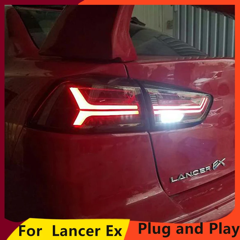 KOWELL автомобильный Стайлинг для Mitsubishi Lancer Ex задний светильник Audi A6 стиль Taillamp с Led движущийся сигнальный светильник задний светильник 2008