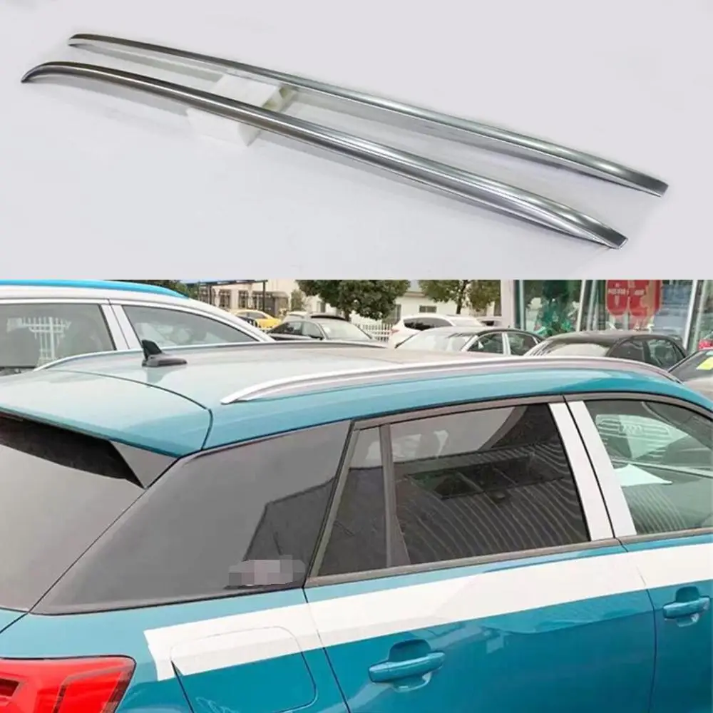 

For Audi Q2 Q2L 2018 2019 Aluminium alloy Silver Top Roof Rails Rack Side Bars Decoration Trim Car Accessories