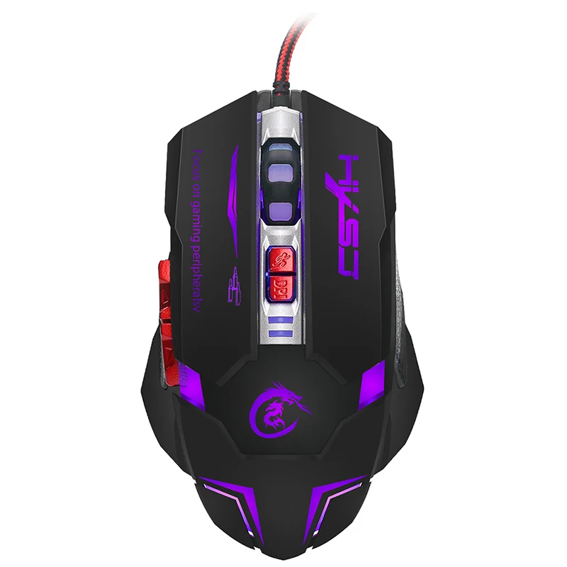 

H600 Mechanical Esports Gaming Mouse LED Backlit Optical Ergonomic Mice Metal Bottom Mouses for Computer Gamer Desktop Laptop PC