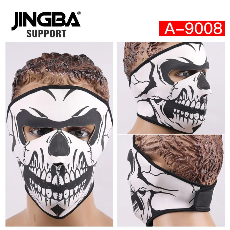 JINGBA поддержка Хэллоуин крутая Маска Камуфляж полное лицо тактика маска Открытый Спорт Лыжный велосипед Маска дропшиппинг с фабрики - Цвет: A-9008