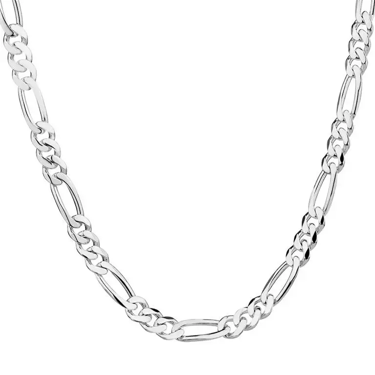 SHUANGR женский подарок OL Figaro цепи ожерелье Модные ювелирные изделия 1 шт серебряного цвета ожерелье разных размеров на выбор - Окраска металла: 30inch