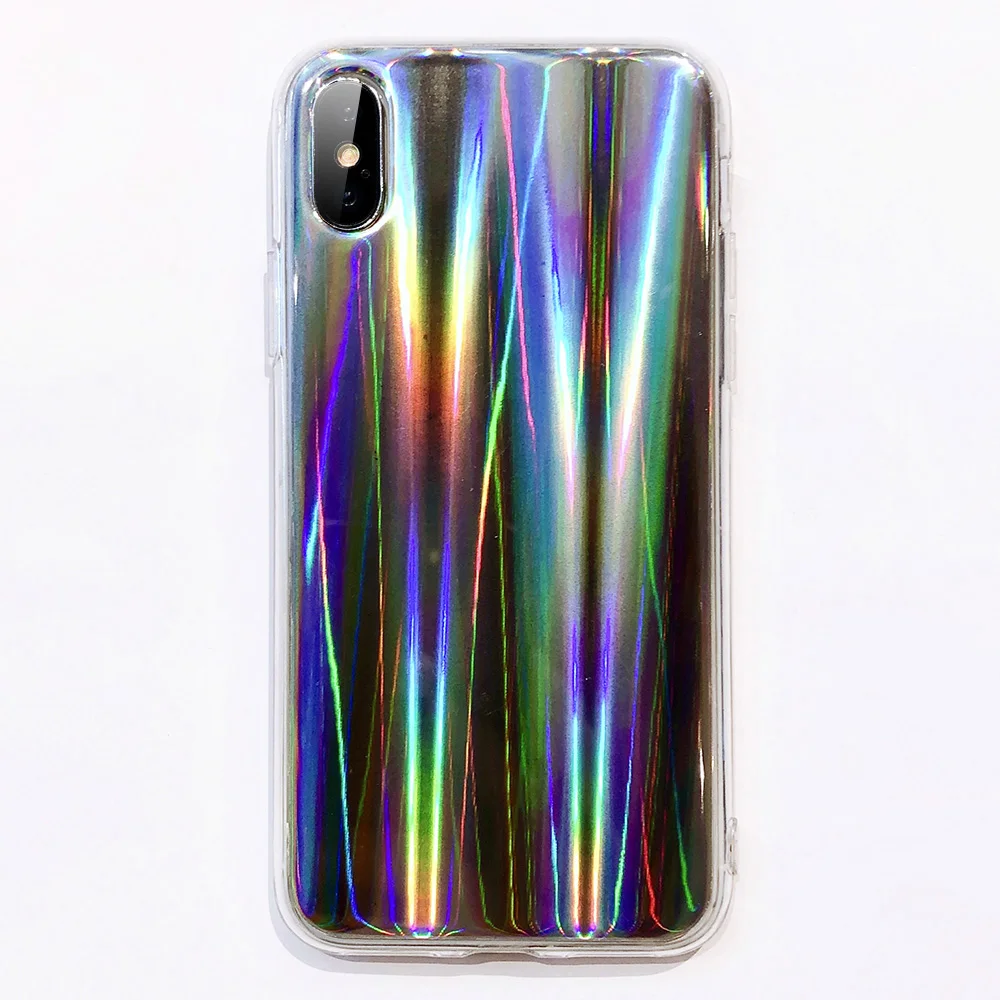 KIPX1122C_1_JONSNOW Aurora Shining Laser Phone Case for iPhone 6 6S 7 8 Plus X XS XR XS Max Glossy Soft Silicone Case Back Cover Capa Coque Fundas