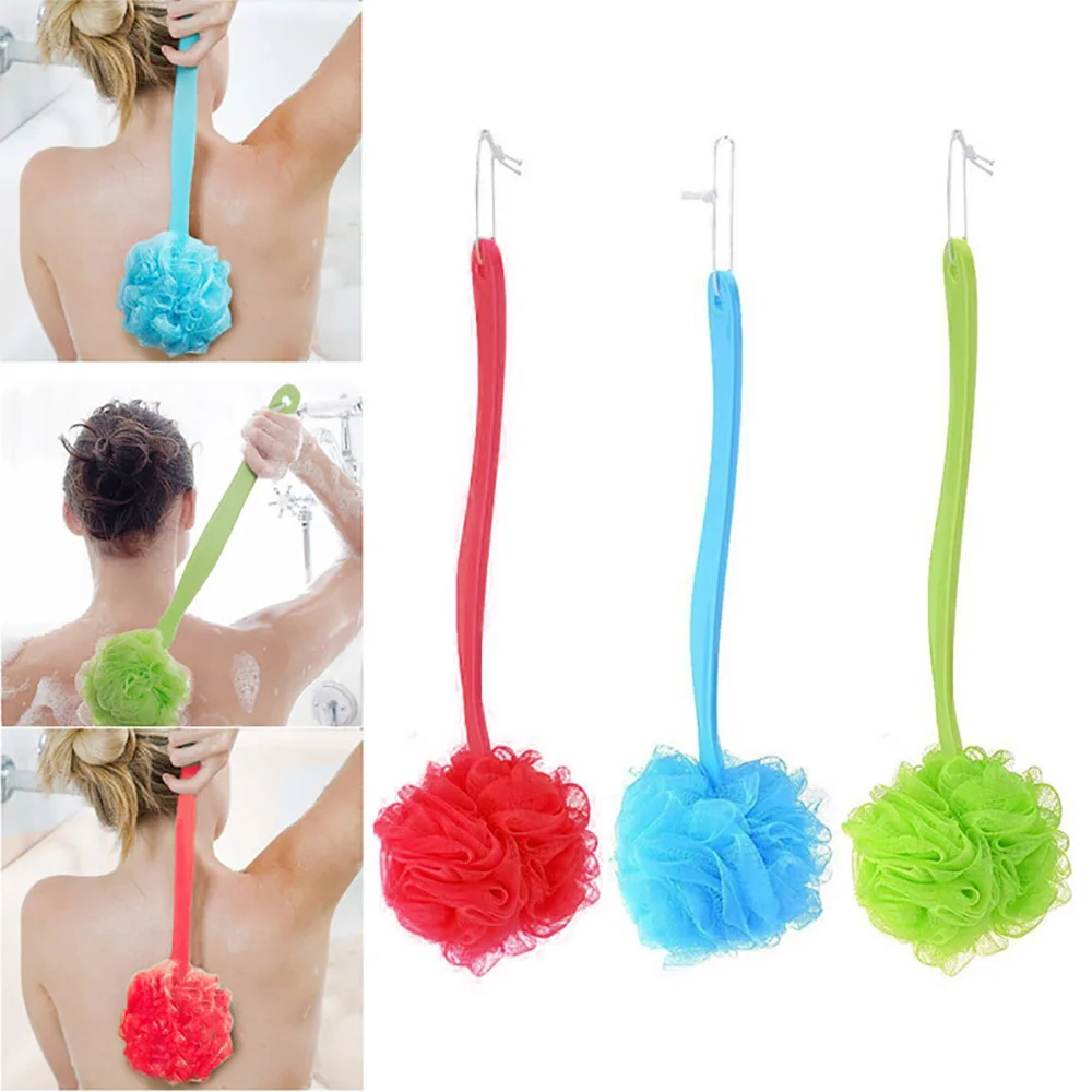 Long Handle Shower Brush Soft Exfoliating Back Bath Shower Scrubber