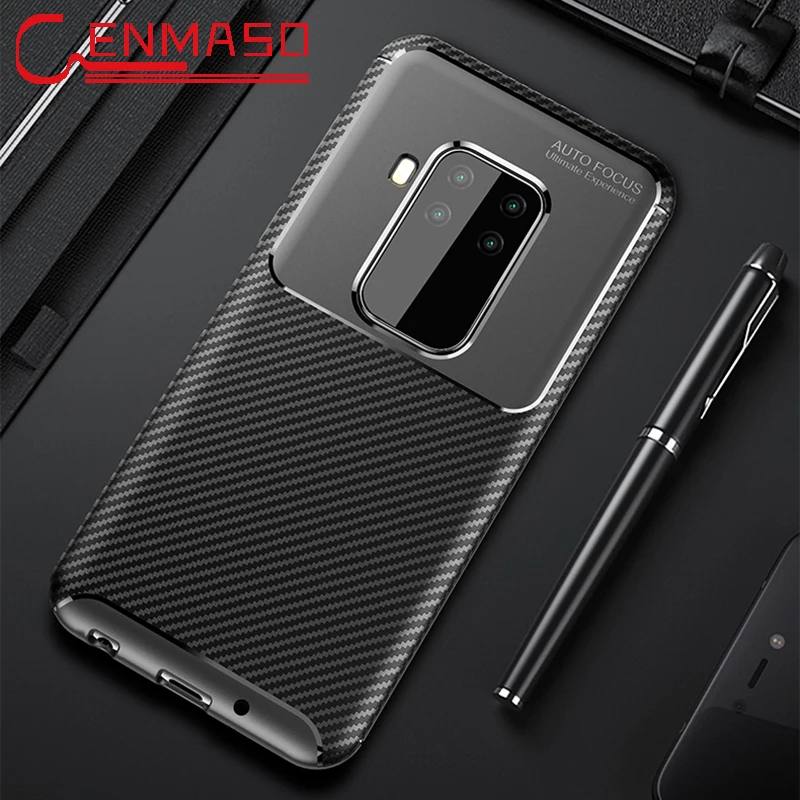 

For Motorola P40 Power Carbon Fiber Rugged TPU Cover for Moto P40 P30 Note G7 Z3 Z4 Play G6 Plus E5 Play Go One Power Back Case