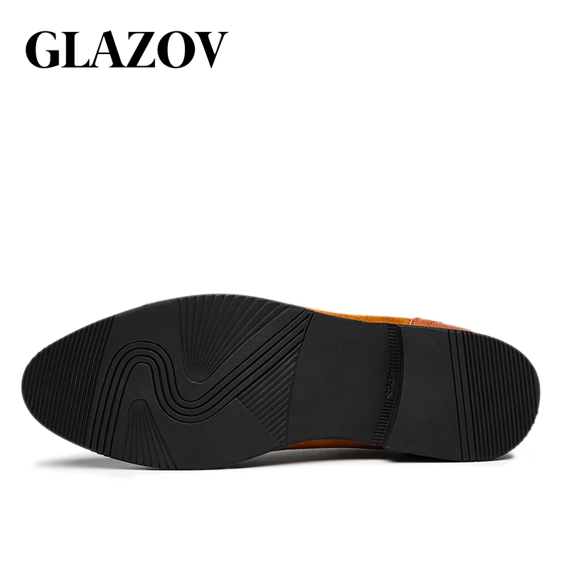 GLAZOV Men's Cap Toe Oxford Double Monk Strap Genuine Leather and Suede Shoes Modern Fashion Dress Shoes Men Casual Shoes 38~48 GLAZOV Men's Cap Toe Oxford Double Monk Strap Genuine Leather and Suede Shoes Modern Fashion Dress Shoes Men Casual Shoes 38~48