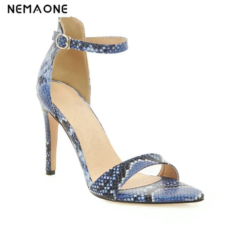 

2019 Ankle Strap Heels Women Sandals Summer Shoes Women Open Toe High Heels Sexy Party Dress Sandals Big Size 42 43