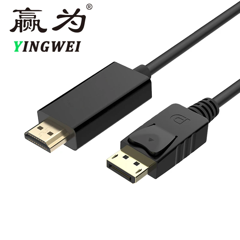 1.8m/3m Displayport to HDMI Cable 1080P Male to Male DP to HDMI Adapter Converter Video Audio Cable for HDTV Projector Laptop