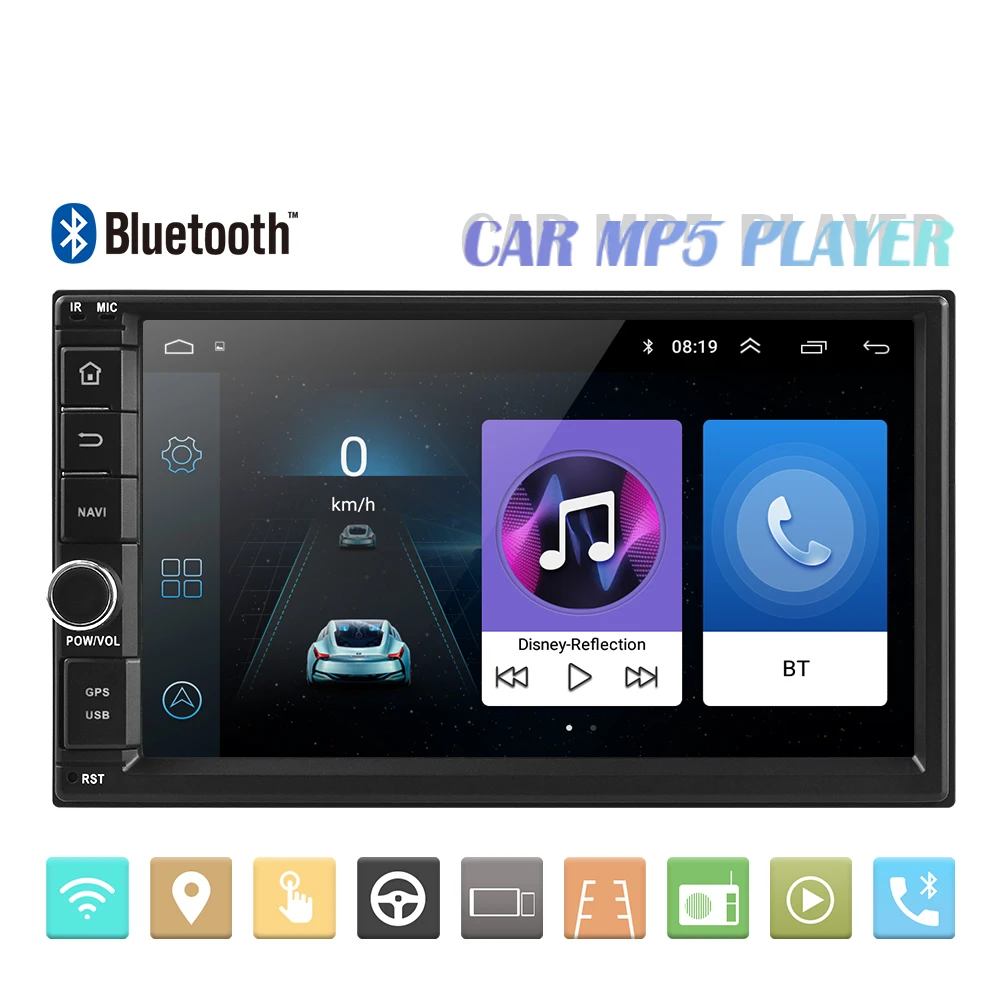 AMPrime 2 Din Car Radio 7" Android Car Multimedia GPS Navigation Bluetooth Touch screen Wifi Car Audio Stereo FM USB MP5 player