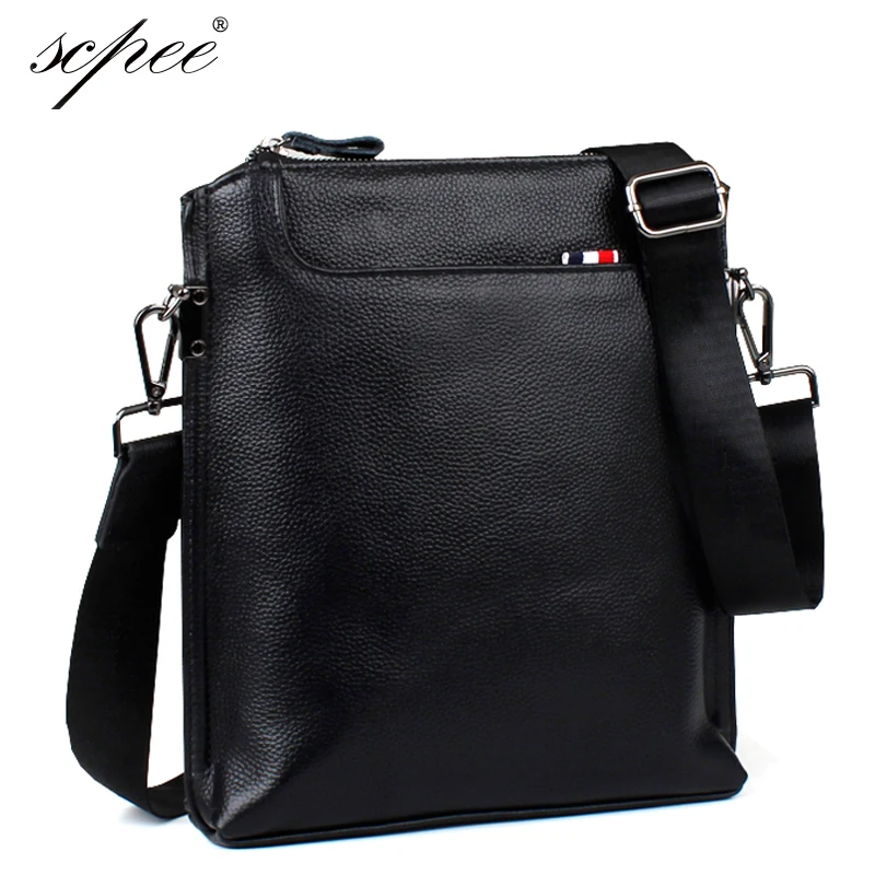 SCPEE Fashion Men's Messenger Bag Men's Leather Shoulder Bag Designer