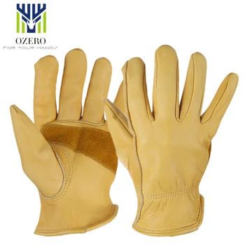 

OZERO Men's The Driver Cowhide Summer Motorcycle Gloves Leather Good Grip Palm Padding Anti Cold Anti Hiking Ski BMW Gloves 1005