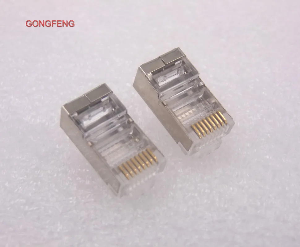GONGFENG 500 шт. Новый горячий разъем RJ45 8P8C через отверстие более 5 видов защиты