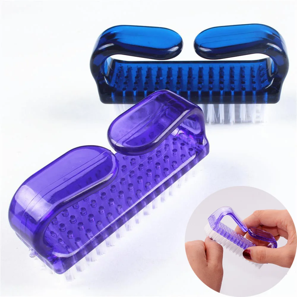 1 pc Cleaning Nail Brush Tools File Nail Art Care Manicure Pedicure Soft Remove Dust Small Angle