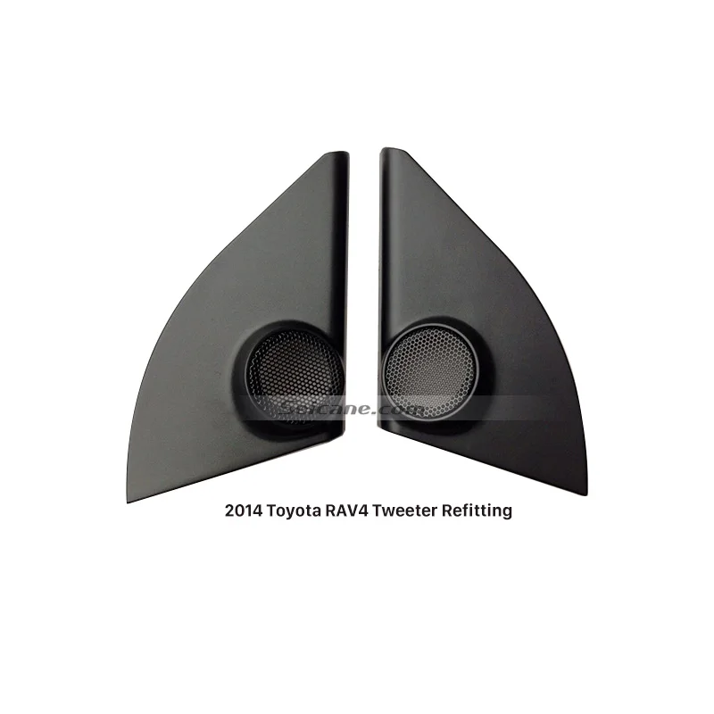 

Seicane Car Tweeter Refitting Speaker Boxes for 2014 Toyota RAV4 Audio Door Angle Gums Enclosure Stereo Refit Install Black 2PCs