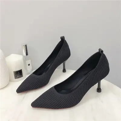 

High heels 2019 Korean version of the new fashion wild shallow mouth high heels pointed slim sexy women's shoes.