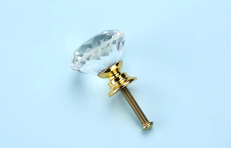 Diamond Shape Crystal Glass Cabinet Knobs and Handles  (11)