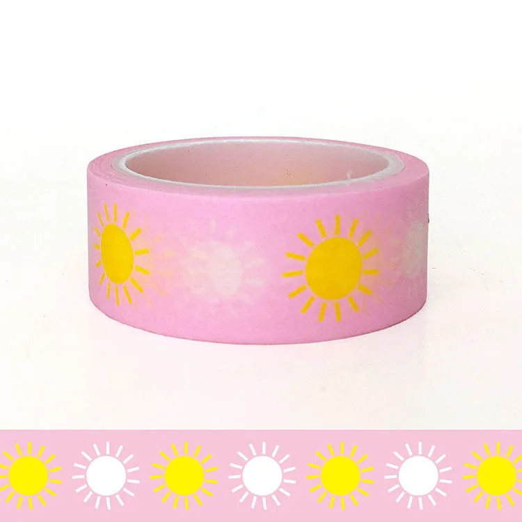 

20pcs/set Pink Sunflower Festival Children DIY Decorative Washi Tape Sticker Cute Handbook Kawai Washi Tape Wholesale