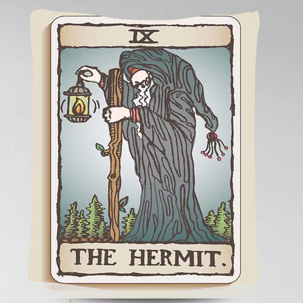 

Ouija The Hermit Mandala Tapestry Wall Hanging The Hierophant Tarot Tapestry Wall Art Home Decoration