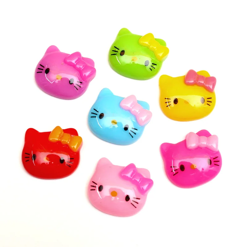 

50Pcs Mixed Cute Bowknot Cat Resin Cabochon Flatback Decoration Crafts Embellishments For Scrapbooking Diy Accessories