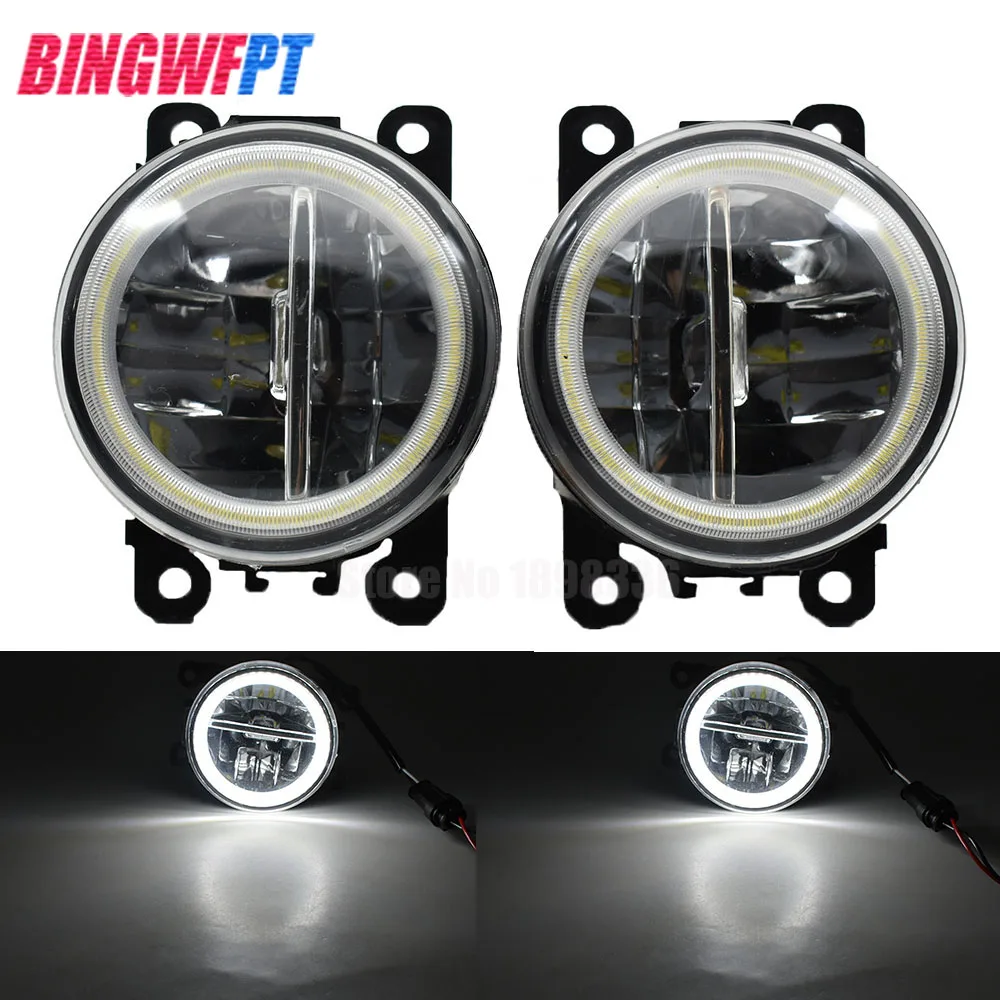 

2pcs Car Styling LED Fog Light +Angel eye For Renault LOGAN Saloon LS 2004-2015 For Renault Trafic II 2001-2015