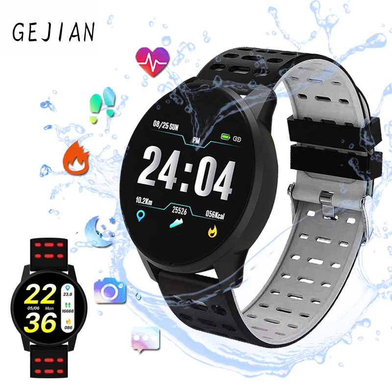 

GEJIAN Smart health watch Blood Pressure Heart Rate Sport Mode Smart Watch Men Women fitness Pedometer Smart Bluetooth Watch