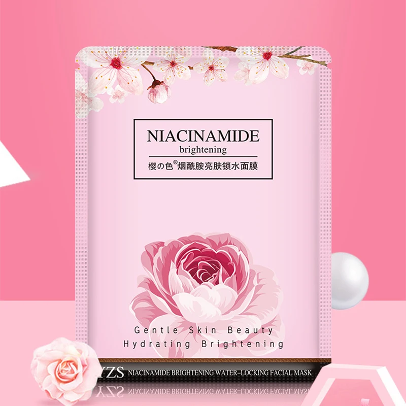 

Facial Mask Nicotinamide Clean Whitening Brighten Nourish Moisturizing Hydration Face Skin Care