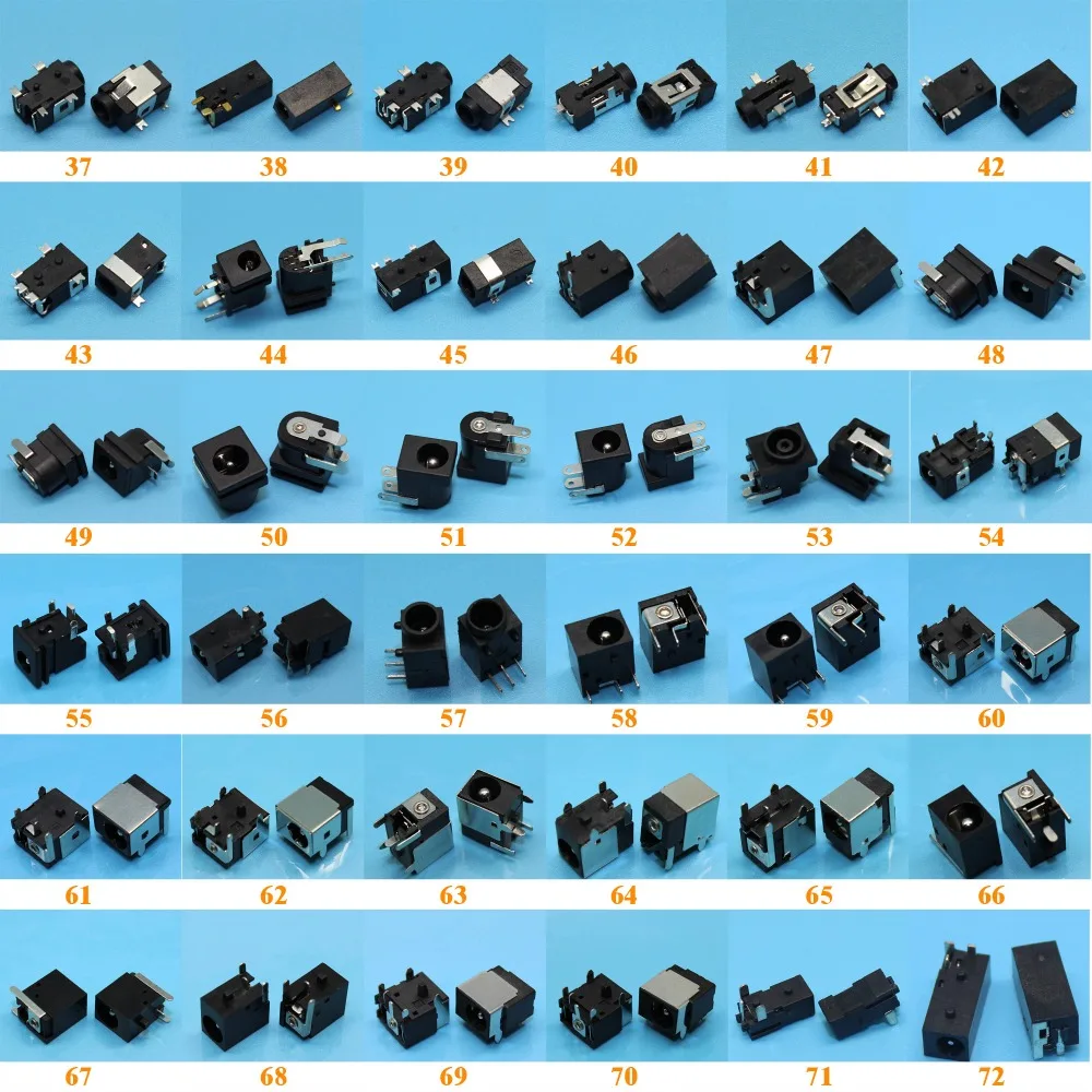 Образец посылка: 72 модели, 144 шт планшетный ПК MID для ноутбука DC разъем питания для samsung/Asus/acer/hp/Toshiba/Dell/sony/lenovo