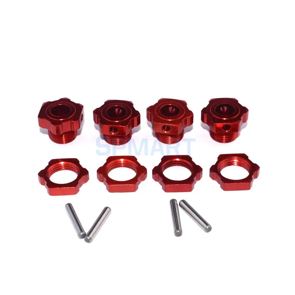 1 Set Aluminum 17mm Wheel Hex Hub Drive Adapter for 1/8 HPI HSP RC Car