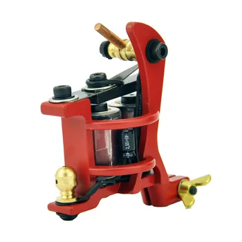 

New Professional Shader Liner Tattoo Machine 10 Warp Coil red Tattoo Gun