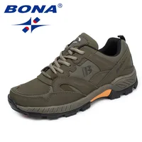 BONA New Classics Style Men Hiking Shoes Lace Up Men Athletic Shoes Outdoor Jogging Sneakers Comfortable Soft Fast Free Shipping