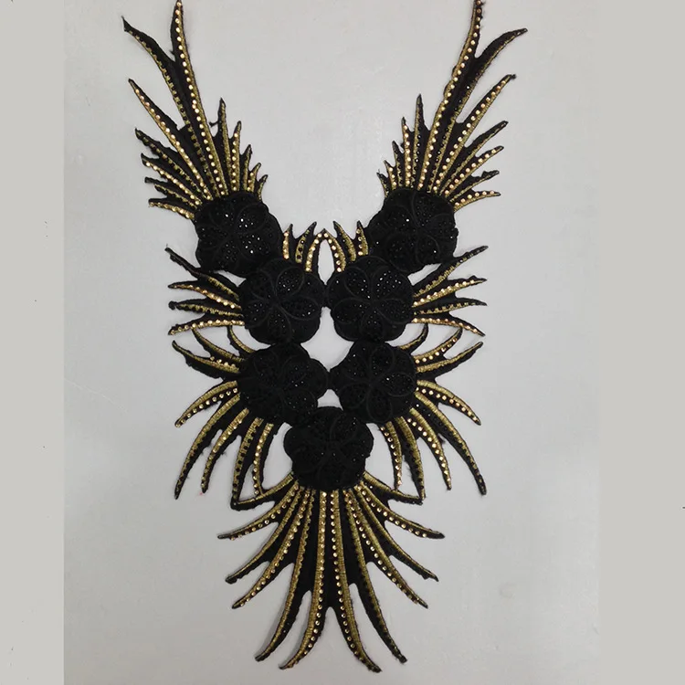 Heavy drilling collar embroidery clothing multi layer hand set clothing accessories new flower