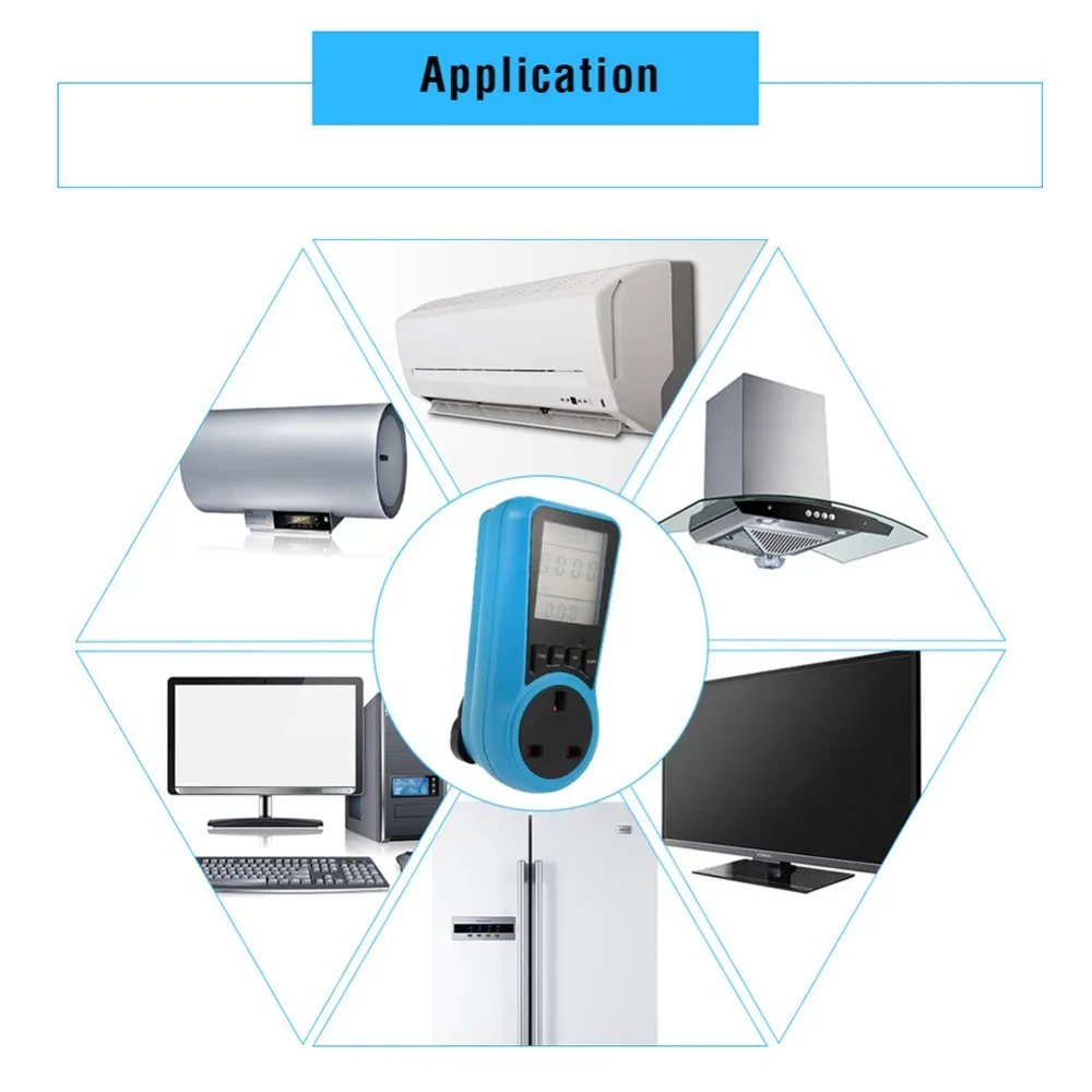 Портативный бытовой измеритель мощности измерительный розеточный разъем Монитор использования США/Великобритании/ЕС/вилка Электрический измеритель мощности