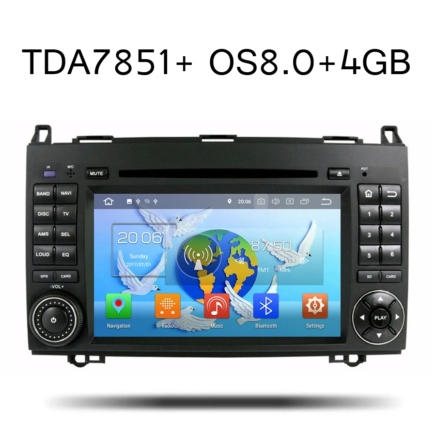 

Android 8.0 4GB RAM 8 Core For Benz W169 W245 Viano Vito 2005- 2010 2011 Car DVD Player Wifi BT 4.0 handfree RDS RADIO GPS map