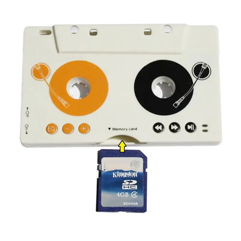 

1Set Portable Retro Car Cassette SD MMC MP3 Tape Player Adapter Kit with Remote Control Stereo Audio Cassette Player K92F