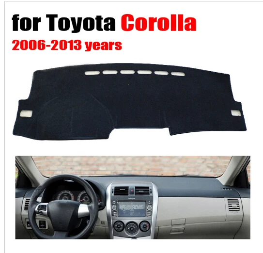 RKAC Car dashboard cover mat for TOYOTA COROLLA 2006 2013 years Left