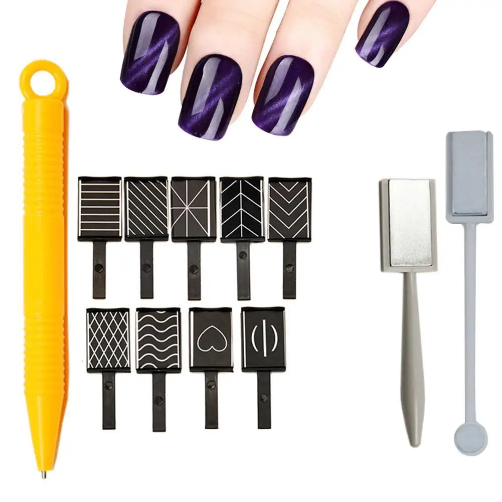 

Nail Art Tools Magnet Pen DIY Magic 3D Magnetic Cat Eye Polish UV Gel Polish Cat Eye Manicure DIY Tool Set