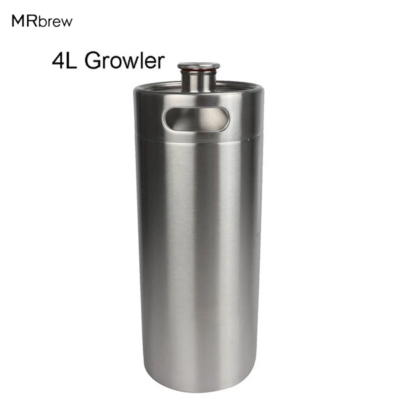 4L Премиум нержавеющая сталь Homebrew Growler мини бочонок пивной садовник герметичная