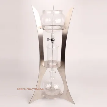 

Stainless steel Dutch coffee pot Water/Ice drip coffee maker 6-8 person with WOOD stand Ice coffee drip coffee brewer