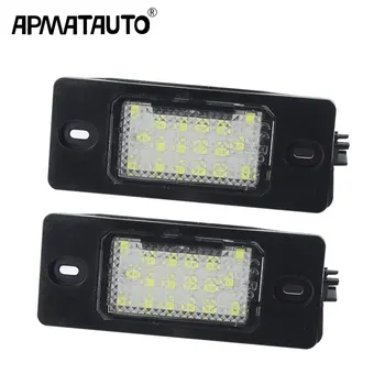 

2pcs white LED Number License Plate LED Light Lamp For Porsche Cayenne VW GOLF 5 Touareg Triple Canbus Auto Tail Lighting Source
