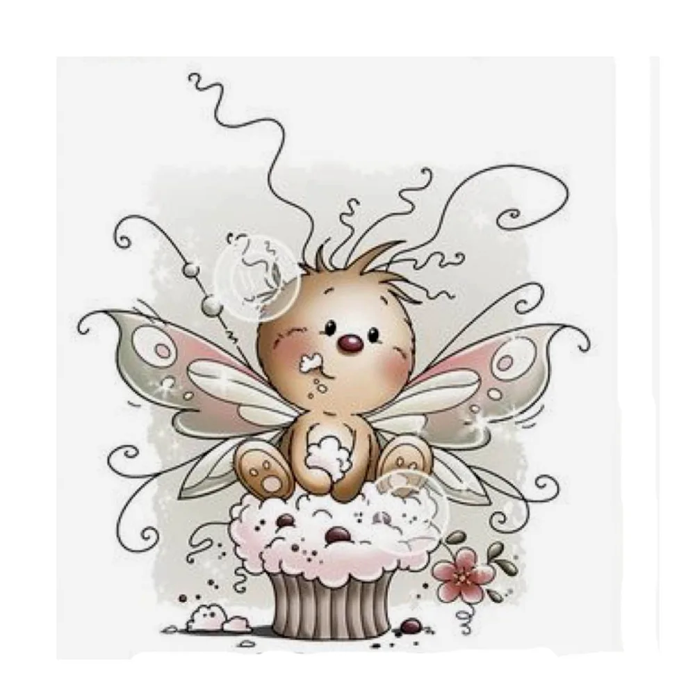 

Cartoon elf Transparent Silicone Rubber Stamp and metal die Sheet Cling Scrapbooking DIY Cute Pattern Photo Album Stamp