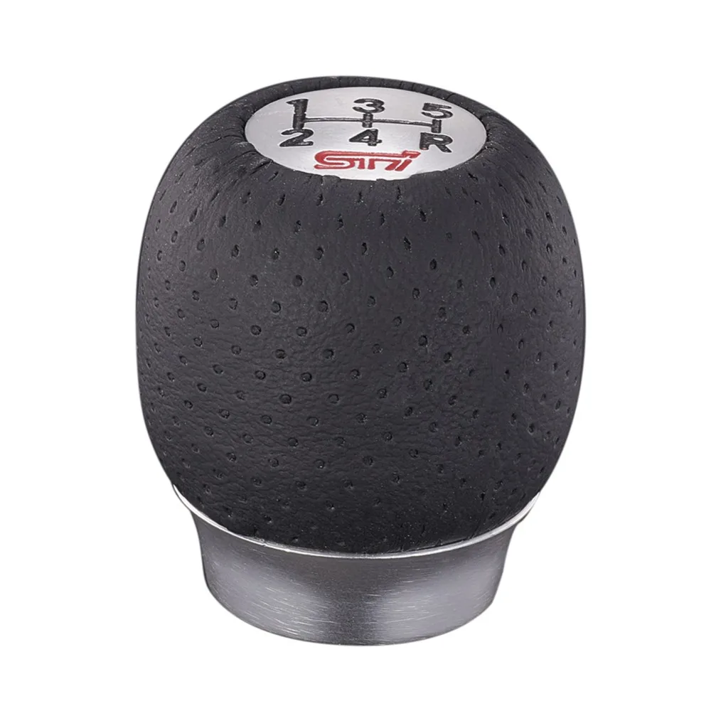 5 Speed Car Manual Transmission Gear Shift Knob PU Leather Shift Lever