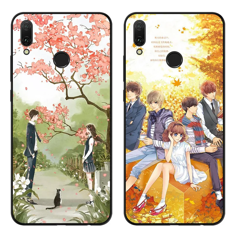 Чехол для huawei Enjoy 9 Plus Чехлы Coque campus style мягкая окрашенная Силиконовая задняя крышка Fundas для Enjoy 9 Plus Coque корпуса