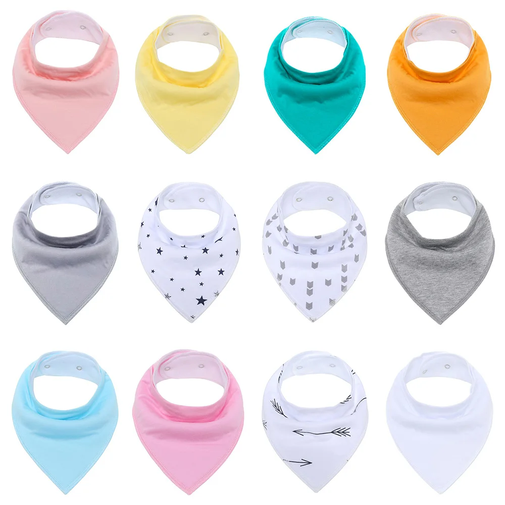 Ajustáveis para Babar e Dentição Útil do Bebê Unissex Bandana Babadores 100% Algodão Presente Conjunto Acessórios 12 Pçs 13 12 pçs unissex bandana babadores babadores babadores