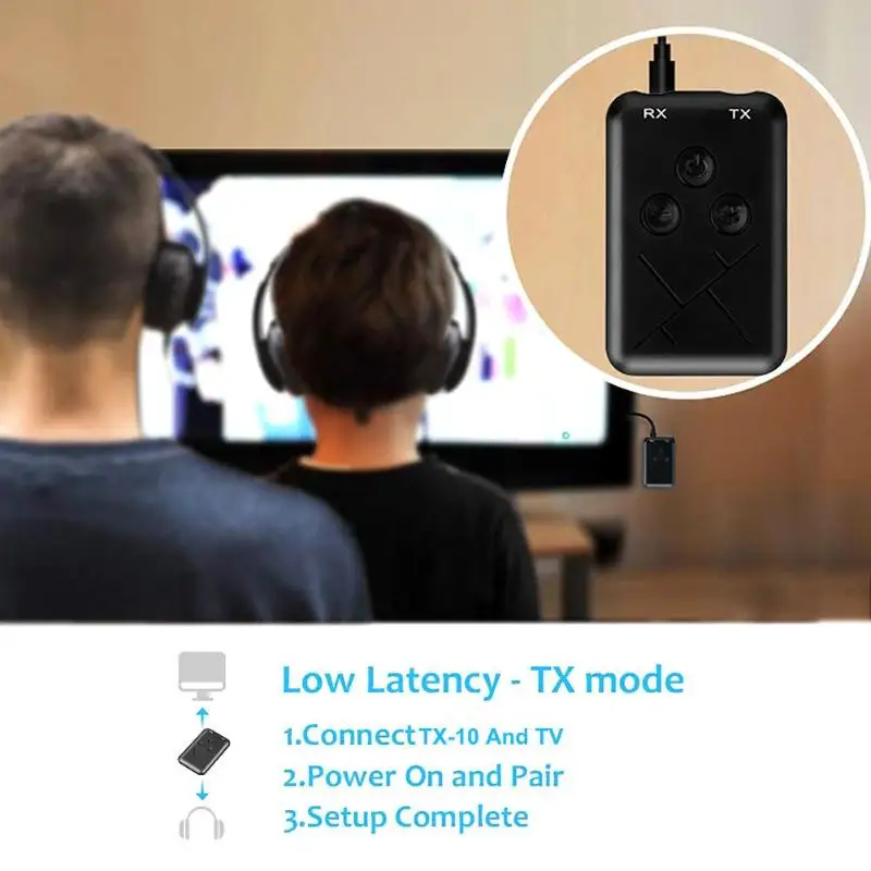 2 в 1 беспроводной Bluetooth 4,2 передатчик приемник 3,5 мм аудио адаптер стерео аудио для ТВ автомобиля динамик музыка высокое качество