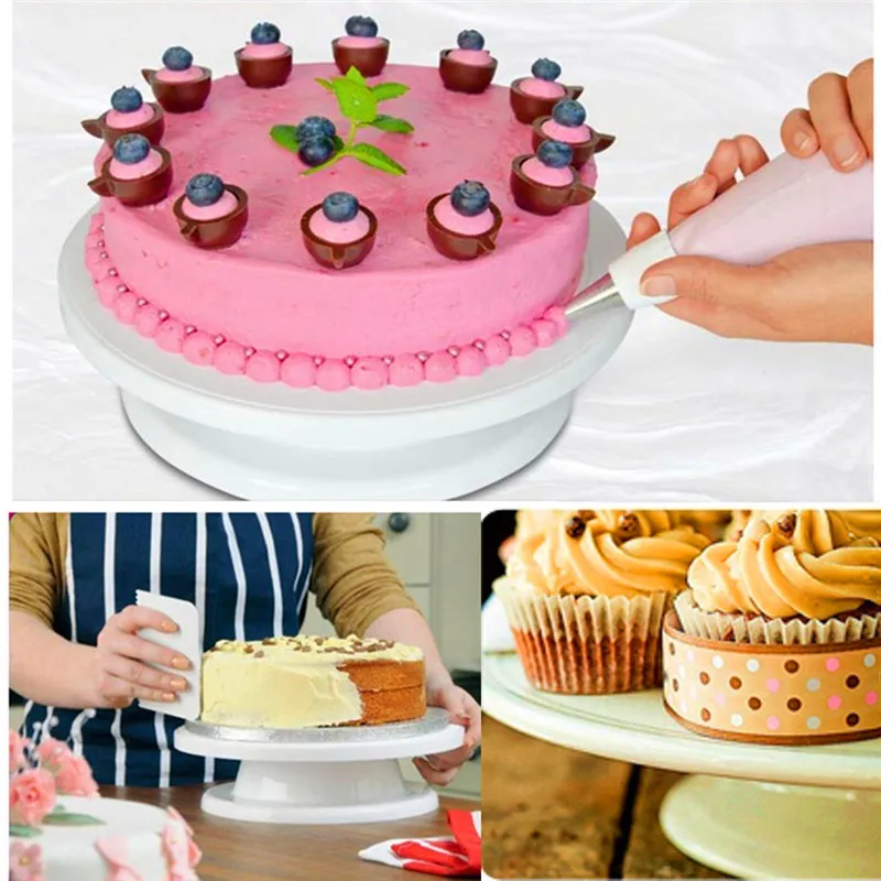 28cm Plastic Cake Turntable Rotating Cake Decorating